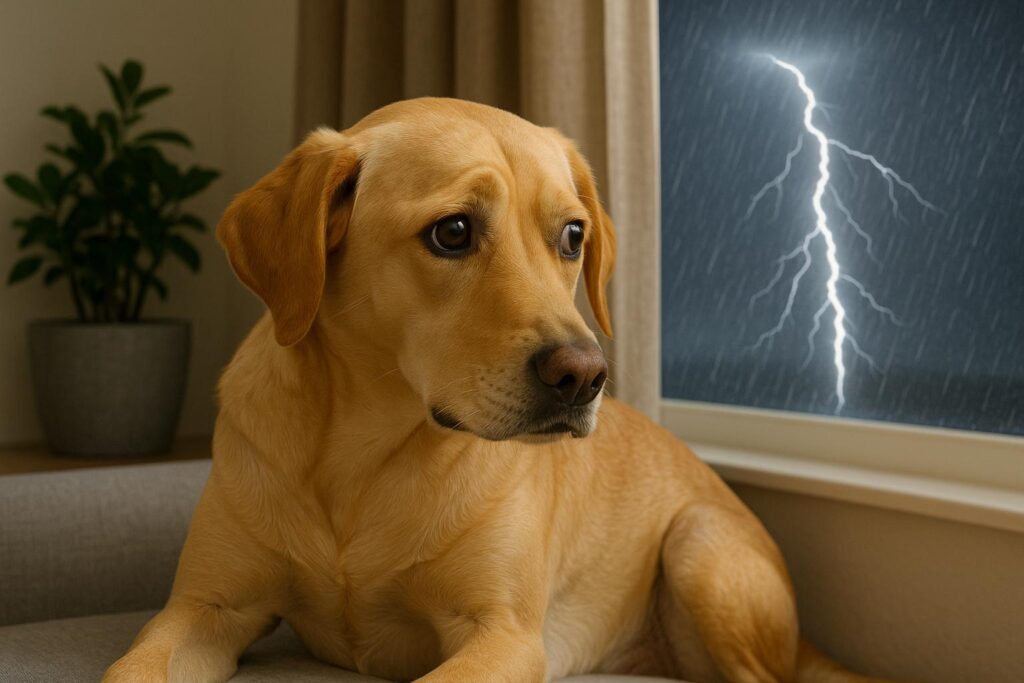 Hund hat Angst vor Gewitter und Geräuschen
